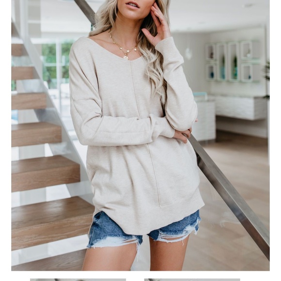 PADME Slouchy Off Shoulder Pullover - Picture 8 of 8